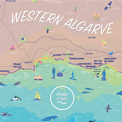 Map Itineraries of the Western Algarve cópia